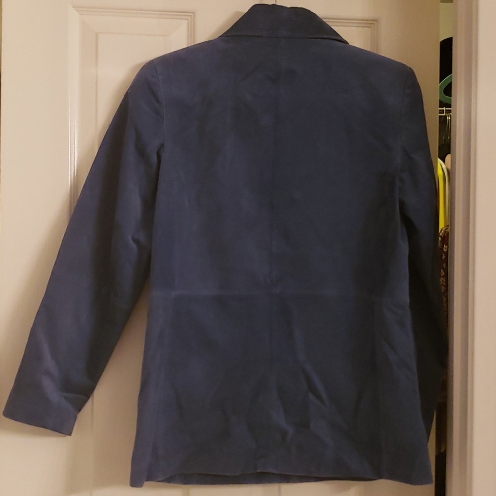 Blue suede jacket - Picture 6 of 11